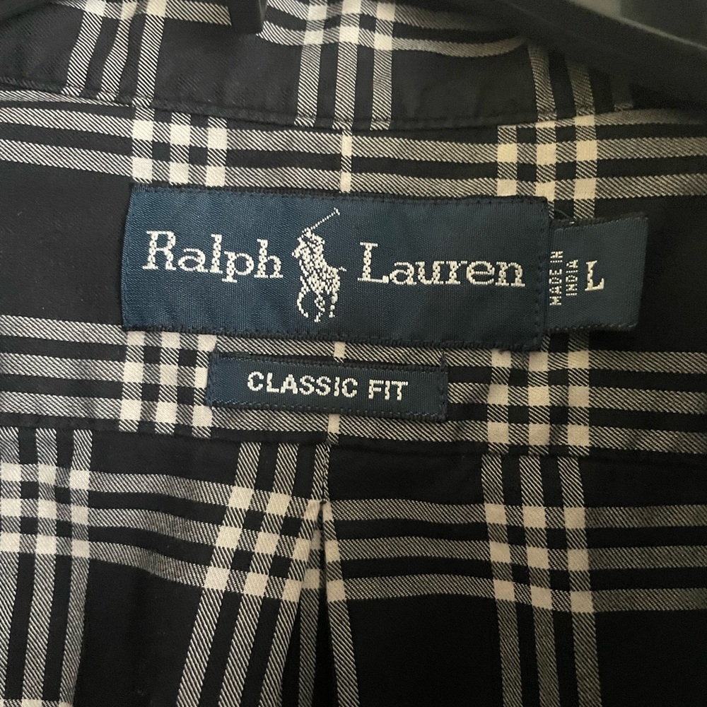 Ralph Lauren Classic Fit Black & White Button Down